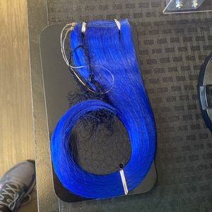 Secret color headband hair extension blue